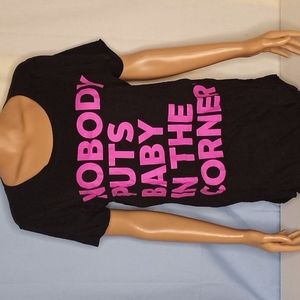 Dirty Dancing Black/Pink T-Shirt Women's Plus Size 0